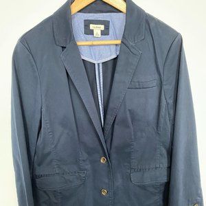 L.L. Bean Women's Navy Classic Blazer Large Petite